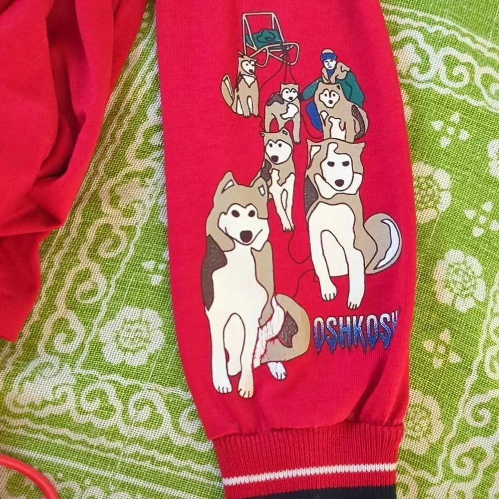 Oshkosh bgosh vintage red‎ Alaskan dog sled Polo top